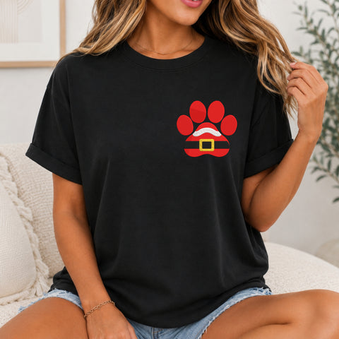 EF685. Dog Paw - Black_tshirt.jpg