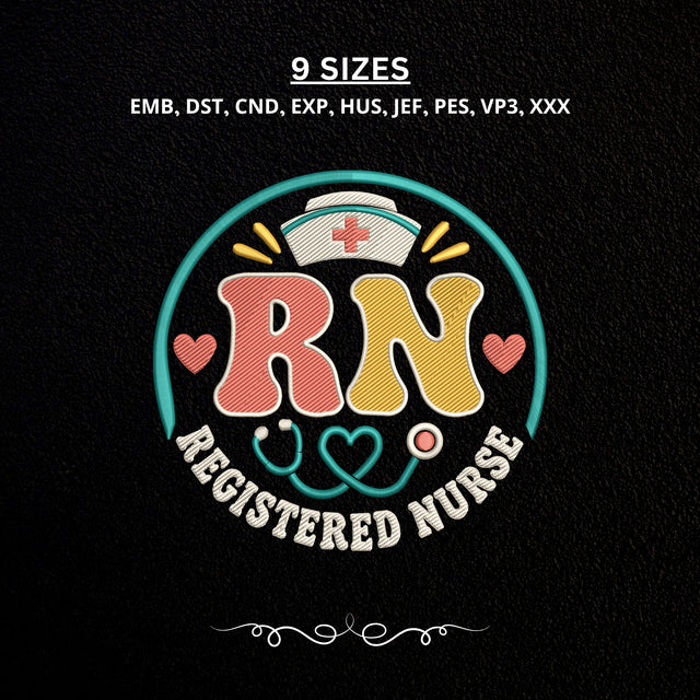 EF715. Registered Nurse RN Nurse Cap - Main_Black_Mockup.jpg