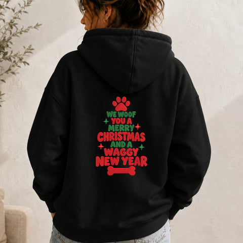 EF729. We Woof You a Merry Christmas Dog Tree - Black_Hoodie.jpg