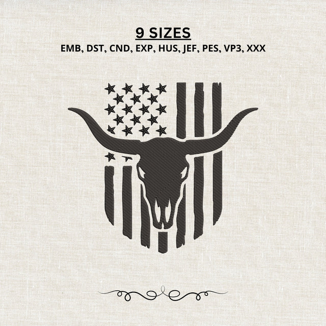 EF730. Western Longhorn Skull American Flag - Main_White_Mockup.jpg
