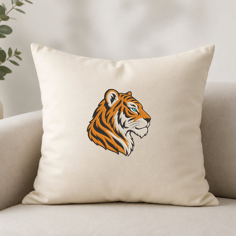 EF733. Bengal Tiger Head - White_Pillow.jpg