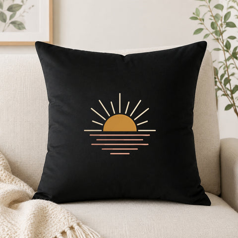 EF739. Boho Rising Sun - Black_Pillow.jpg