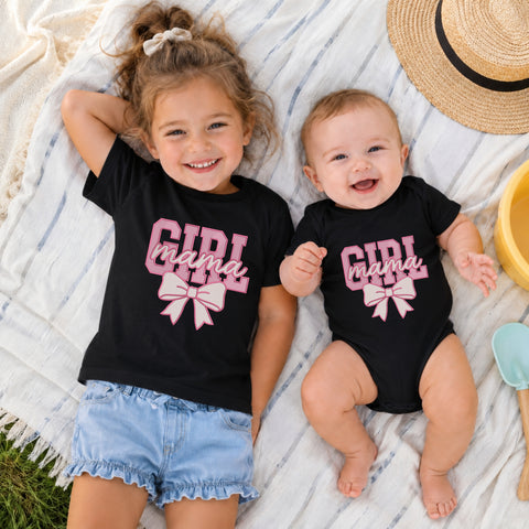 EF756. Girl Mama - Black_Kids_tshirt_And_onesie.jpg