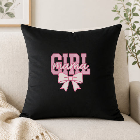 EF756. Girl Mama - Black_Pillow.jpg
