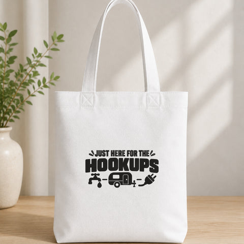 EF766. Just Here for the Hookups - White_Totebag.jpg