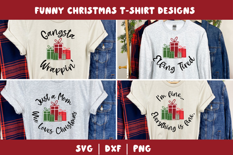 Christmas Humor T-Shirt Design Set