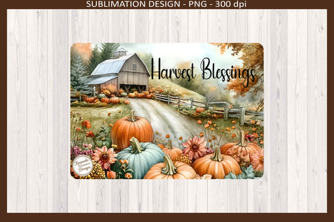 HARVEST BLESSINGS  BARN THEME CURVED CUTTING BOARD SUBLIMATION PNG TEMPLATE DIGITAL DOWNLOAD.jpg