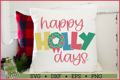 Happy Holly Days svg file pillow.jpg