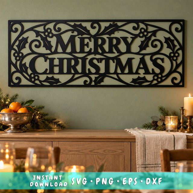 Merry Christmas Holly laser svg 1.jpg