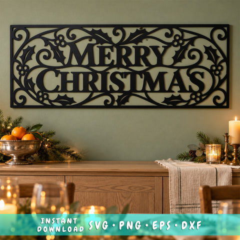 Merry Christmas Holly laser svg 1.jpg
