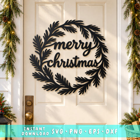 Merry Christmas Wreath laser svg 1.jpg