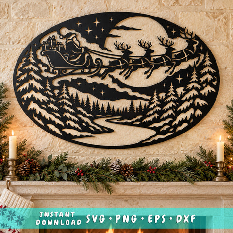 Moonlit Santa Sleigh laser svg 1.jpg