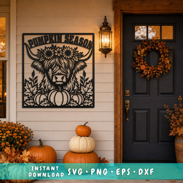 Pumpkin season highland cow laser svg 1.jpg