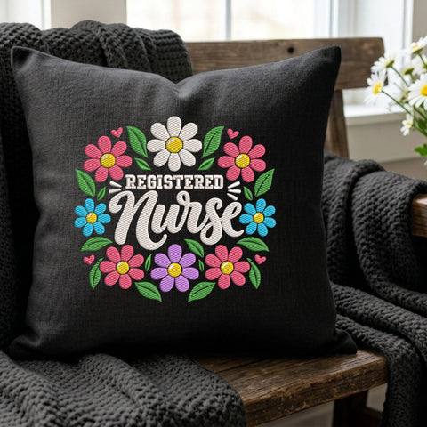 Registered Nurse With Flawor - Black_Pillow.jpg