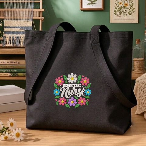 Registered Nurse With Flawor - Black_Totebag.jpg
