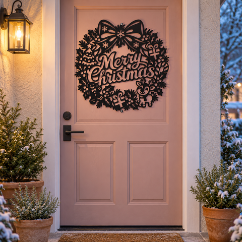 Reindeer Christmas Wreath laser svg 8.png