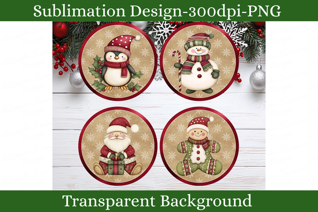 SANTA CLAUS AND FRIENDS ORANMENTS.png