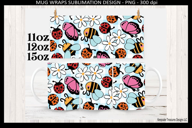 SPRING LADY BUGS AND PINK BUTTERFLIES 11 12 and 15oz MUG WRAPES SUBLIMATION PNG TEMPLATES.jpg