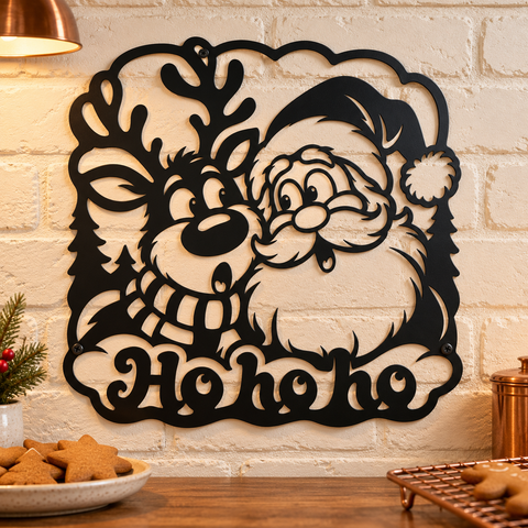 Santa Reindeer Christmas Sign laser svg 3.png