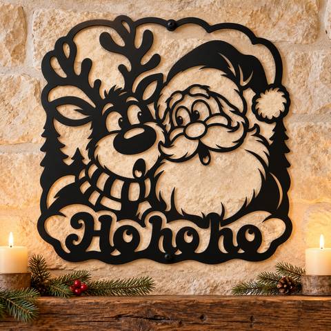 Santa Reindeer Christmas Sign laser svg 6.png