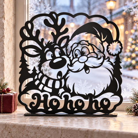 Santa Reindeer Christmas Sign laser svg 7.png