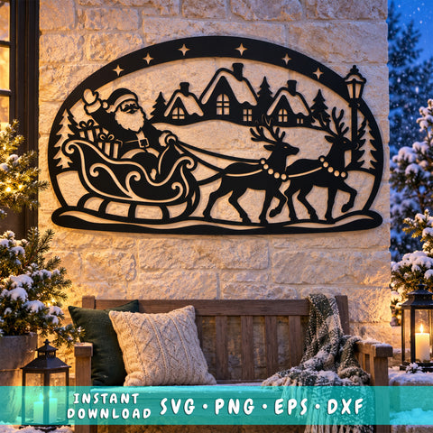 Santa village sleigh laser svg 1.jpg