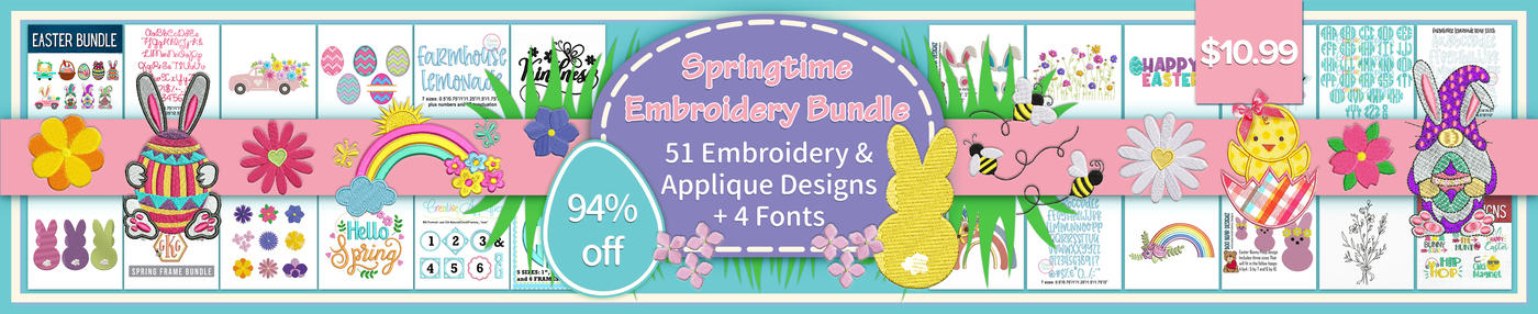 Spring Time Embroidery Bundle