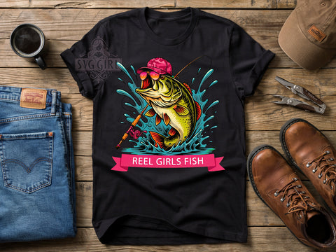 TS190626003 Reel Girls Fishing T-Shirt PNG, Fishing Shirt, Outdoor Lifestyle, Angler Apparel, Sublimation PNG, Women Fish, Sport FishingB.jpg