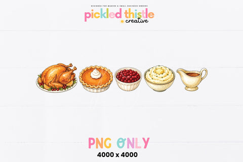 Thanksgiving Feast PNG with Turkey and Cranberries.jpg