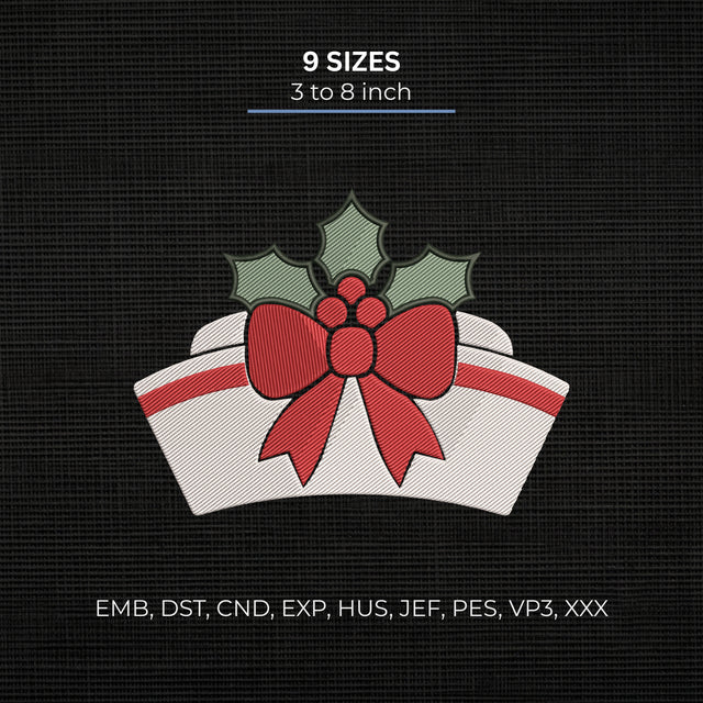 VS349. Christmas Nurse Cap - Main_Black_Mockup.jpg