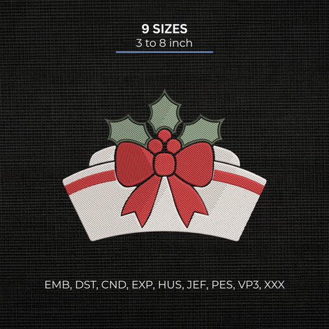 VS349. Christmas Nurse Cap - Main_Black_Mockup.jpg