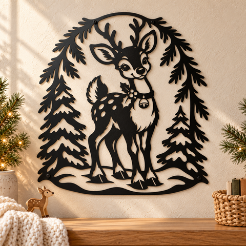Woodland Christmas Reindeer laser svg 1.png