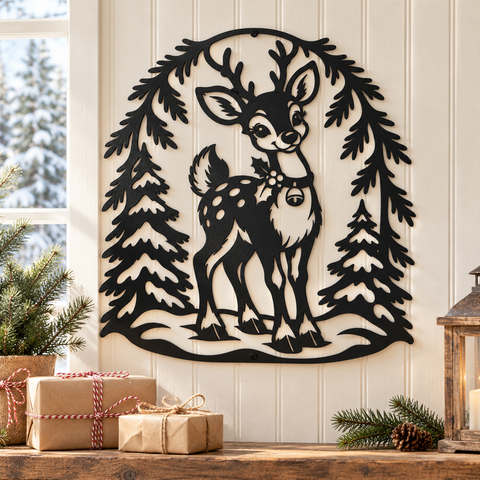 Woodland Christmas Reindeer laser svg 3.png