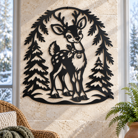 Woodland Christmas Reindeer laser svg 4.png