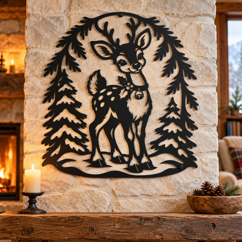 Woodland Christmas Reindeer laser svg 6.png