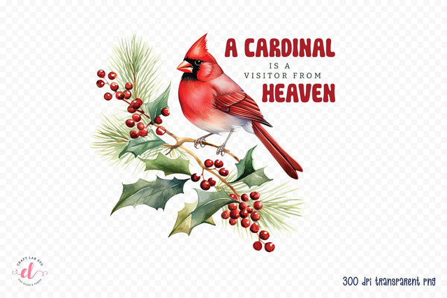 A Cardinal is a Visitor from Heaven Sublimation Sublimation CraftLabSVG 