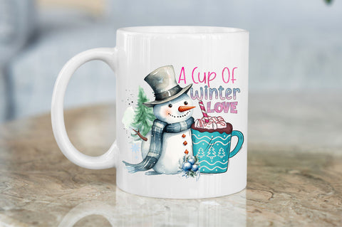 A cup of winter love PNG Design Sublimation Regulrcrative 