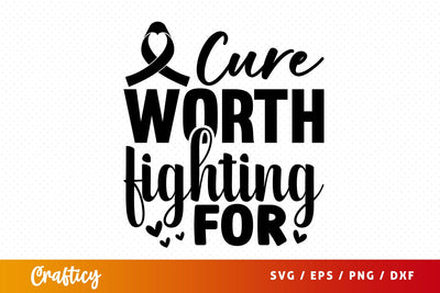 A cure worth fighting for SVG Design SVG Designangry 