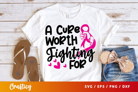 A cure worth fighting for SVG Design SVG Designangry 
