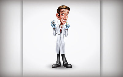 A doctor stands with a holding stethoscope SVG naemmiah021 