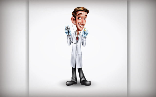 A doctor stands with a holding stethoscope SVG naemmiah021 