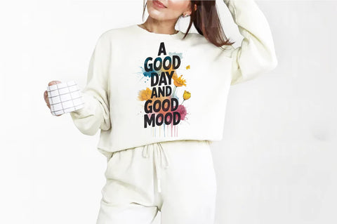 A Good Day And Good Mood PNG Embroidery/Applique FONTS Creativeart88 