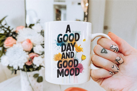 A Good Day And Good Mood PNG Embroidery/Applique FONTS Creativeart88 