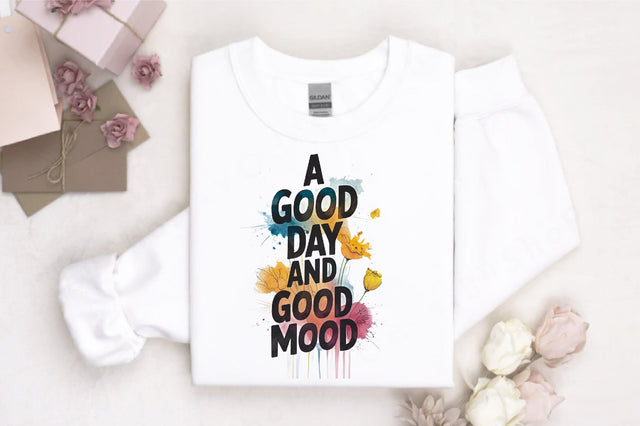 A Good Day And Good Mood PNG Embroidery/Applique FONTS Creativeart88 