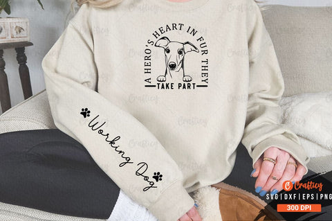 A hero's heart in fur they take part Sleeve SVG Design SVG Designangry 