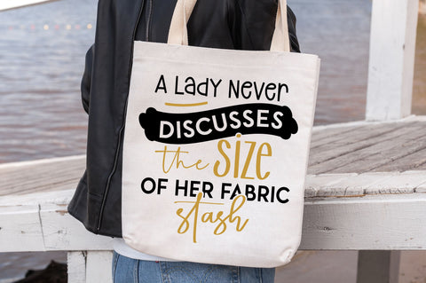 A lady never discusses the size Svg design SVG Regulrcrative 
