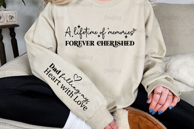 A lifetime of memories forever cherished Sleeve SVG Design SVG Designangry 