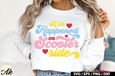 A Lot Happened On Scooter Ride Retro Design SVG akazaddesign 