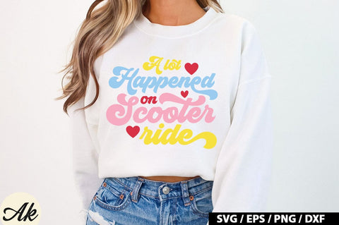 A Lot Happened On Scooter Ride Retro Design SVG akazaddesign 