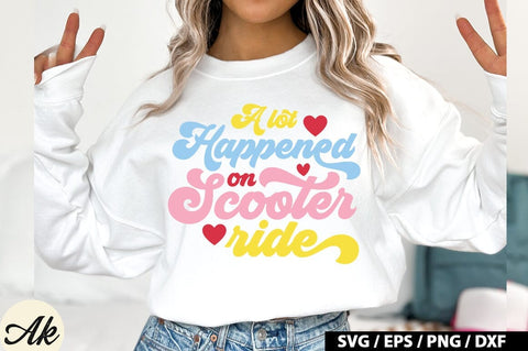 A Lot Happened On Scooter Ride Retro Design SVG akazaddesign 